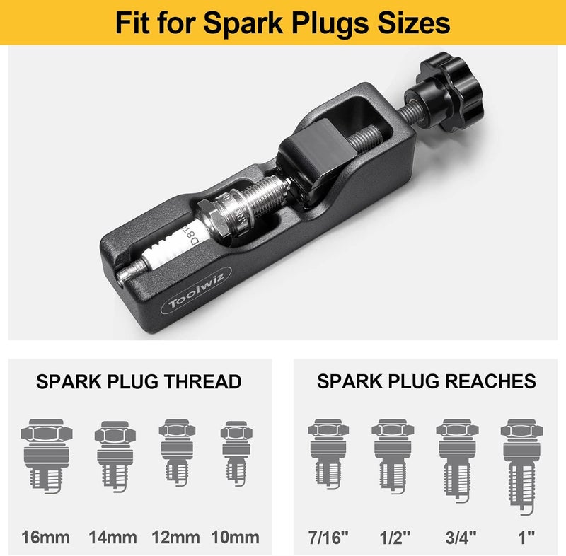 Toolwiz Spark Plug Gap Tool with 32 Blade Steel Feeler Gauge, Universal Gapping Tool for Most 10mm 12mm 14mm 16mm Thread Spark Plugs - Image 5